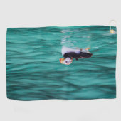 Puffin in Resurrection Bay, Alaska Golfhanddoek (Horizontaal)