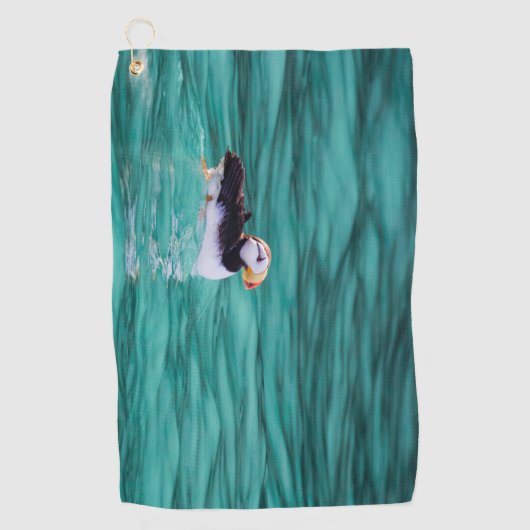 Puffin in Resurrection Bay, Alaska Golfhanddoek (Voorkant)