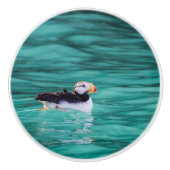 Puffin in Resurrection Bay, Alaska Keramische Knop (Voorkant)