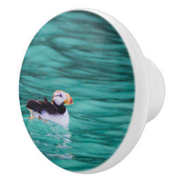 Puffin in Resurrection Bay, Alaska Keramische Knop