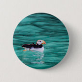 Puffin in Resurrection Bay, Alaska Ronde Button 5,7 Cm (Voorkant)