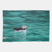 Puffin in Resurrection Bay, Alaska Theedoek (Horizontaal)