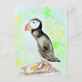 Puffin-inkt en Waterverf schilderen Briefkaart