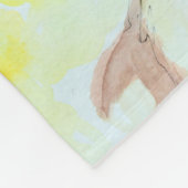 Puffin-inkt en Waterverf schilderen Fleece Deken (Hoek)