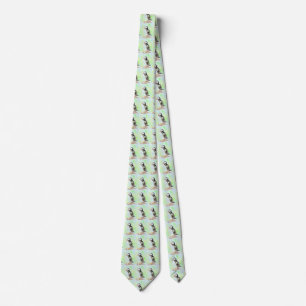 Puffin-inkt en Waterverf schilderen Stropdas