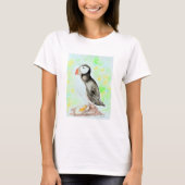 Puffin-inkt en Waterverf schilderen T-shirt (Voorkant)