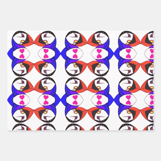 Puffin is altijd dol op papier verpakken inpakpapier vel (Voorkant)