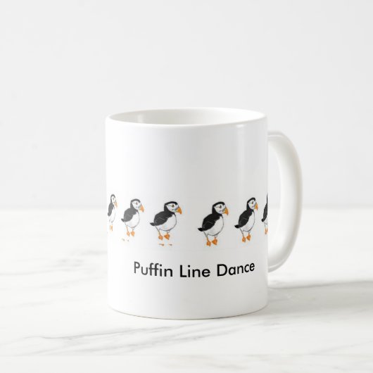 Puffin Line Dance Koffiemok (Voorkant rechts)