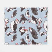 Puffin Medium Fleece Blanket Deken (Voorkant (Horizontaal))