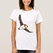 Puffin met een Pet van brei-Pet T-shirt (Voorkant)