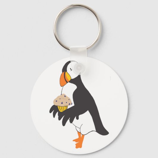 Puffin met Muffin Sleutelhanger (Voorkant)