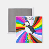 Puffin met trots! - LGBTQ+ Magneet (Voorkant / Achterkant)