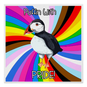 Puffin met trots! - LGBTQ+ Perfect Poster