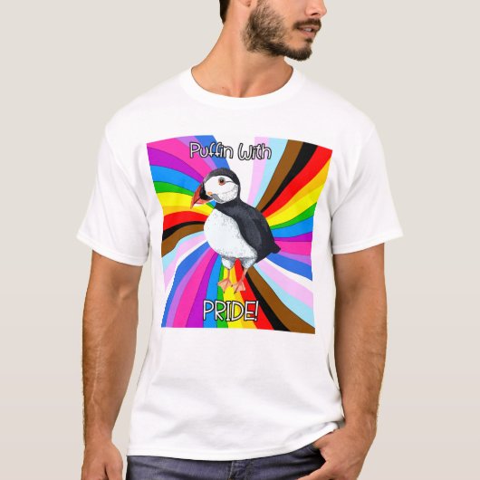 Puffin met trots! - LGBTQ+ T-shirt (Voorkant)