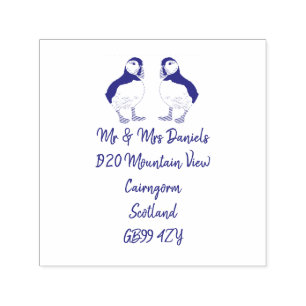Puffin Mr & Mrs Retouradres Zelfinktende Stempel