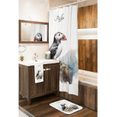 Puffin op een Rock Waterverf, op maat Bad Handdoek