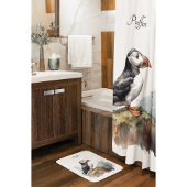 Puffin op een Rock Waterverf, op maat Badmat