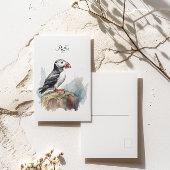 Puffin op een Rock Waterverf, op maat Briefkaart