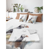 Puffin op een Rock Waterverf, op maat Fleece Deken
