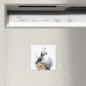 Puffin op een Rock Waterverf, op maat Magneet (Insitu (Vaatwasser))