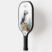 Puffin op een Rock Waterverf, op maat Pickleball Paddle (Links)