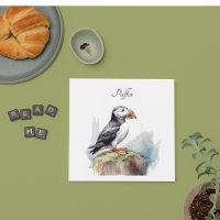 Puffin op een Rock Waterverf, op maat