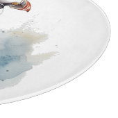 Puffin op een Rock Waterverf, op maat Snijplank (Hoek)