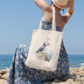 Puffin op een Rock Waterverf, op maat Tote Bag