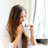 Puffin op een Rock Waterverf, op maat Tweekleurige Koffiemok