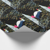 puffin op rotspapier cadeaupapier (Hoek)