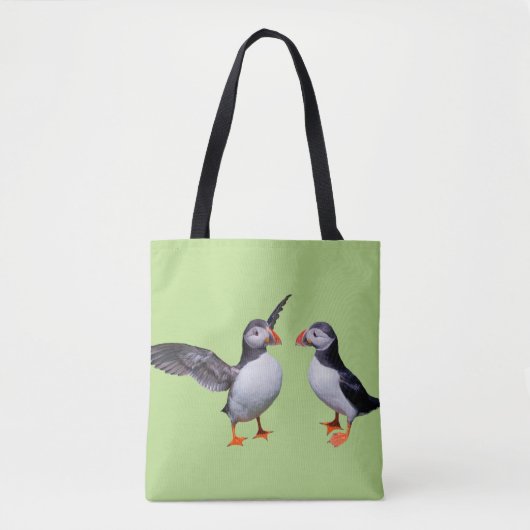 Puffin Pals All-Over-Print Tas (Groen) (Voorkant)