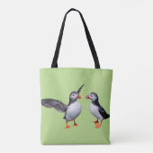 Puffin Pals All-Over-Print Tas (Groen) (Achterkant)