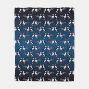 Puffin Pals Fleece Blanket (Donkerblauwe mix)