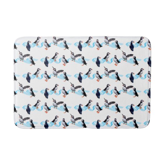Puffin Party Bath Mat (kies kleur) (Voorkant)