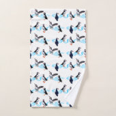 Puffin Party Bathroom Towel set Bad Handdoek (Handdoek)
