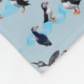 Puffin Party Fleece Blanket (lichtblauw) (Hoek)