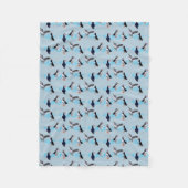 Puffin Party Fleece Blanket (lichtblauw) (Voorkant)