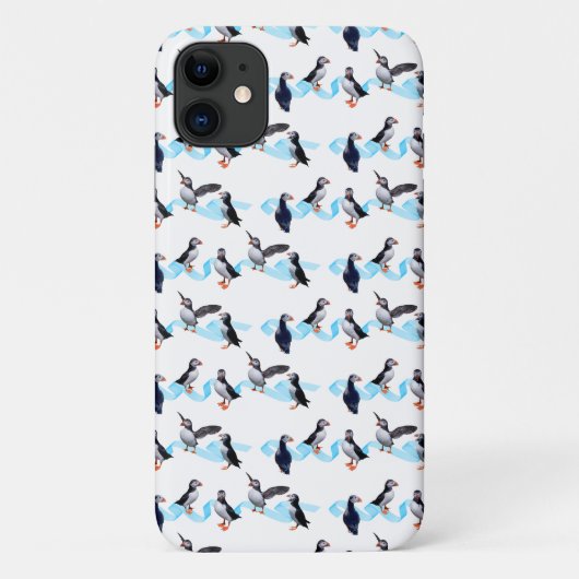 Puffin Party iPhone 11 Hoesje (Achterkant)