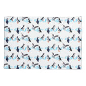Puffin Party Pillowcase (kleur kiezen) Kussensloop (Achterkant-Links)