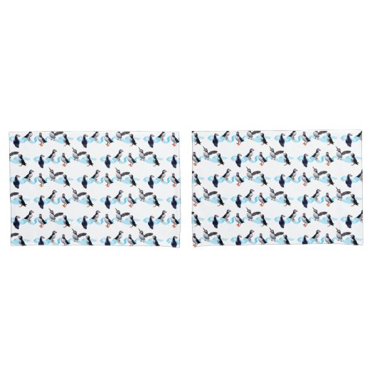Puffin Party Pillowcase (kleur kiezen) Kussensloop (Voorkant-Set)