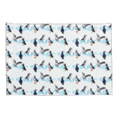 Puffin Party Pillowcase (kleur kiezen) Kussensloop (Achterkant-Rechts)