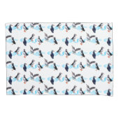 Puffin Party Pillowcase (kleur kiezen) Kussensloop (Voorkant-Links)