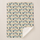 Puffin Party Sherpa Blanket (Cream) Sherpa Deken (Voorkant)
