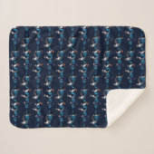 Puffin Party Sherpa Blanket (marine) Sherpa Deken (Voorkant (horizontaal))