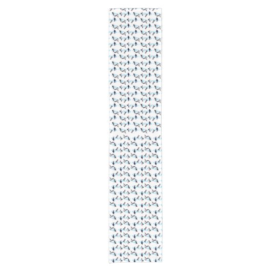 Puffin Party Table Runner (kies kleur) Korte Tafelloper (Voorkant)