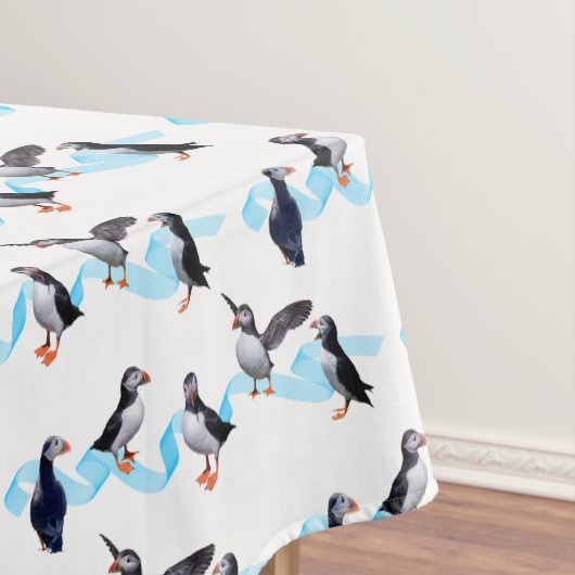 Puffin Party Tablecloth (kleur kiezen) Tafelkleed (Voorbeeld)