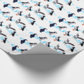 Puffin Party Wrapping Paper (kies kleur) Cadeaupapier (Hoek)
