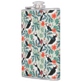 Puffin Pattern Warm Beige Heupfles (Links)