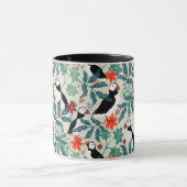 Puffin Pattern Warm Beige Mok (Midden)