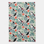 Puffin Pattern Warm Beige Theedoek (Verticaal)